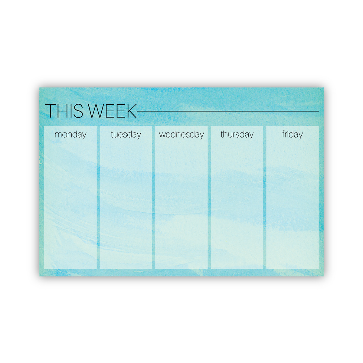 Blue Wave Weekly Desk Pad