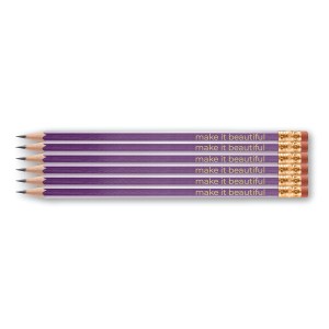 "Make It Beautiful" Pencils in Plum